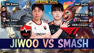 T1 Smash MISS FORTUNE vs NS Jiwoo + T1 Gumayusi - Patch 25.08 KR Ranked | lolrec
