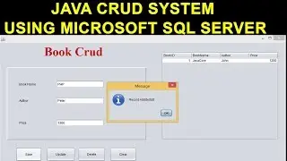 Java Crud Systen using Microsoft Sqlserver