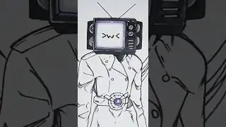 Drawing TV Woman 📺 #วาดรูป #สอนวาดรูป #วาดเส้น #shorts #ไปกับshorts