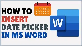 How to Insert a Date Picker in Word | Add Date Picker in MS Word