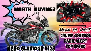 Hero GlamourX125 - Cruise Control Explained! 🚦 Worth It or Not ? Top Speed Test + Panic Alert Demo 🔥