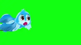 Cartoon Blu Bird Move Flying Talking Green Screen Free No Copyright #animals #bird #2danimation