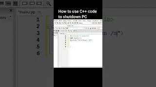 How to Shutdown a PC Using C++ Code #shorts #cpp #cppprogramming