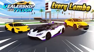 EVERY Lamborghini car in Dealership Tycoon from Slowest to Fastest!