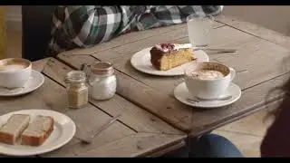 Cafe Table with Coffee and Cakes /Whattsapp Status