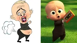 The Boss Baby Best Funny Scene Drawing Meme | Baby Boss Funny Cartoon Meme Video | P4