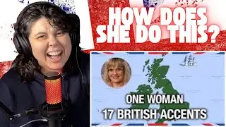 One Woman, 17 British Accents 🇬🇧 | American Reacts (And Tries&hellip; 😬)