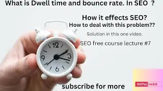 what is dwell time & bounce rate in #SEO #SEOcourse #digitalmakreting