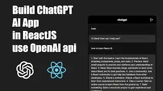 Build Your ChatGPT AI App in React use OpenAI Api | MERN tutorial | Machine Learning
