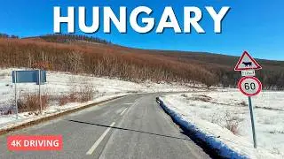 Driving Through Snow-Covered Hungary | Miskolc to Füzér Route