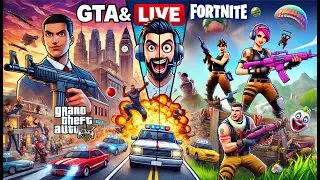 🔴 GTA & Fortnite Chaos w/ @telugucarry  @SriramGamer-01 &ndash; Epic Fails & Fun Moments| KasyapRanga