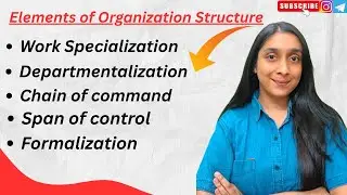 Organizational structure in management - Meaning, Concept & Elements (Part - 2) #organization