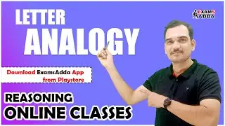 Letter Analogy | Reasoning Online Classes |Exams Adda app #reasoning#reasoningclasses#tslprb#tglprb