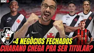 MAIS 4 GRANDES NEGÓCIO FECHADOS NA TARDE DE HOJE? CUIABANO, PINTO E SPINELLI CHEGANDO NO VASCO?