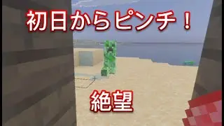 【マイクラ】初心者が初めてのサバイバル生活開始　この世界で生き残れるか   part1【Minecraft/マインクラフト】