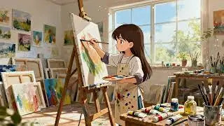 🎨【Learning Together】Draw quietly together in a cozy studio | Focused learning background music