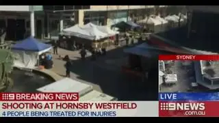 Area cordoned off at Hornsby Westfields with blood on the ground