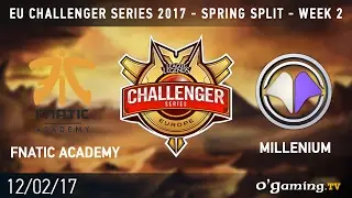 Fnatic Academy vs Millenium - EU CS 2017 Spring Split Week 2 - League of Legends FR