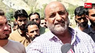 Stone Quarry owners,tipper drivers of Drangbal, Baramulla  protested to non-availability of royalty