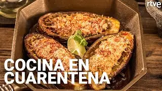BERENJENAS ASADAS CON JAMÓN Y QUESO | Cocina en cuarentena con Sergio Fernández