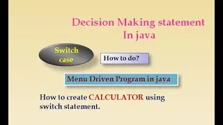 How to create Calculator using switch case statement.(How to do ? menu driven program in java)