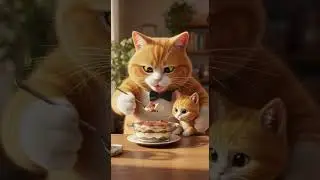 Adorable kitten explores new toys today #ai #cutecat #catshorts