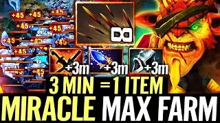 🔥 MIRACLE Bristleback Carry 3MIN 1ITEM &mdash; 100% MAX SPEED Fast Farm Biggest Stack Dota 2 Pro