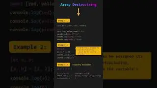 JavaScript Destructuring under one minute #Shorts