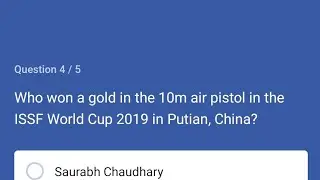 Who won a gold in the 10m air pistol in the ISSF World Cup 2019 in Putian, China?