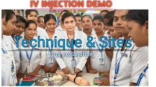 iv injection procedure in nursing in hindi || Sites and technique of IV injection ||