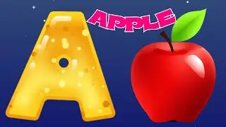 A for apple | ABC Song with Words 🅰️🅱️🅲 | ABC Phonics Song for Toddlers | Fun Baby Learning Song