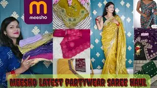 MEESHO DESIGNER FESTIVE/PARTYWEAR SAREE HAUL NEW ARRIVAL SAREE COLLECTION