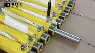 Test of 50T double acting hydraulic cylinder in factory before shipping