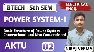 Lec-2 Basic Structure of Power System| Conventional and Non Conventional Source of energy |#btech