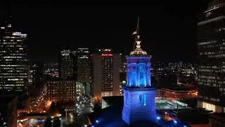 Nashville TN skyline drone aerial cinematography
