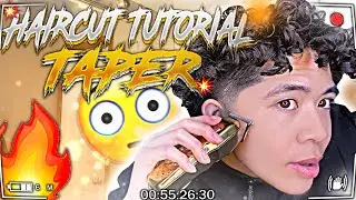 How To Do A TAPER Haircut for CURLY HAIR / PERM 💈🔥 | Self Haircut Tutorial