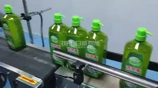 Cleaning Solution Bottle Double Sides Sticker Labeling Machine 1
