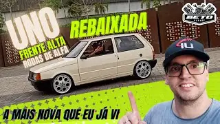 Fiat UNO Frente alta Rebaixada rodas 17 de Alfa Romeo estado de zero! Revisão para o LowCars Moment