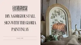 Великолепная осенняя табличка своими руками с инкрустацией краской Gloria