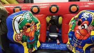 Play with Booo - Bounce U Obstacle Course Part 2