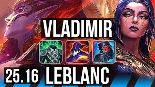 VLADIMIR vs LEBLANC (MID) | EUW Master | 25.16