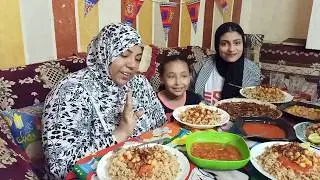 أحلي كشري مصري وأحلي فطار مع اولادي