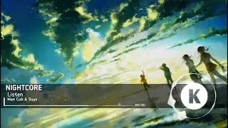 「Nightcore」Man Cub - Listen (Lyrics) ft. Daye