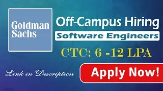Goldman Sachs Recruitment 2021 | Software Engineer | Offcampus 2021 | Bangalore | Apply Link