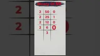 Binary of 50 / Decimal to binary conversion /  #publicmaths #mathsshorts  #shorts #decimaltobinary