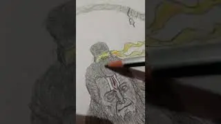 Hanuman Ji body full drawing like and subscribe🙏👍👍 please#drawing