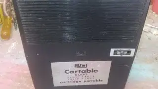 vintage portable 8 track player bad caps.
