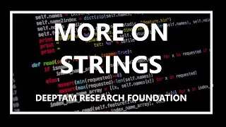 More on strings | In Python | escape sequences in Python