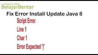 How to Fix Install Update Java 8 Script Error Line 1 Char 1 Error Expected ')'