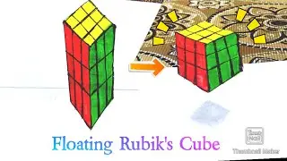 Floating Rubik's Cube | Illusion | 3D Art | Kk Arts :-)